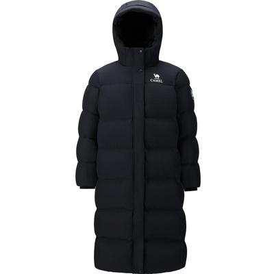 骆驼男装三防羽绒服男冬季加厚保暖连帽防风抗极寒长款鹅绒外套男