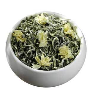 炒花飘雪茉莉花茶特级浓香型2025新茶明前春茶银针大白毫茶叶200g