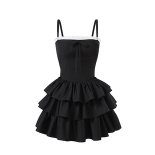 银河万岁Love Poems第二十首情诗 蓬蓬裙子蛋糕裙镂空吊带连衣裙