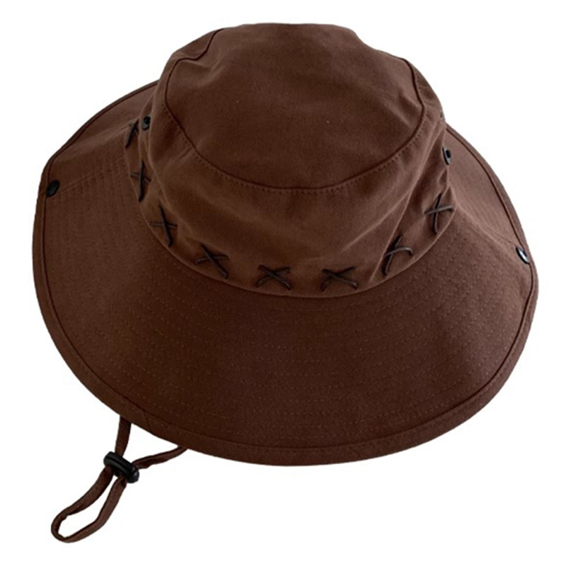 户外登山帽防晒大檐帽西部牛仔帽
