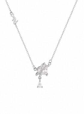 「甜心少女」爱心项链轻奢小众设计项链银女士纯银999情人节礼物