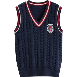 儿童马甲春秋款男童女宝宝背心针织2025新款秋冬外穿薄款大童毛衣