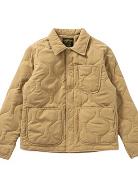 秋冬夹棉夹克美式复古葫芦格棉服
