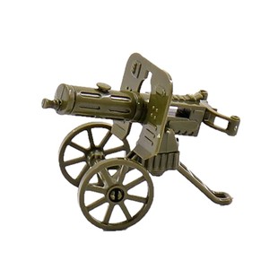 二战第三方武器积木小人仔配件炮弹马克沁重机枪山炮模型