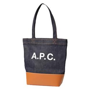 韩国新款APC拼接牛仔帆布包女大容量学生上课通勤单肩托特包ins潮