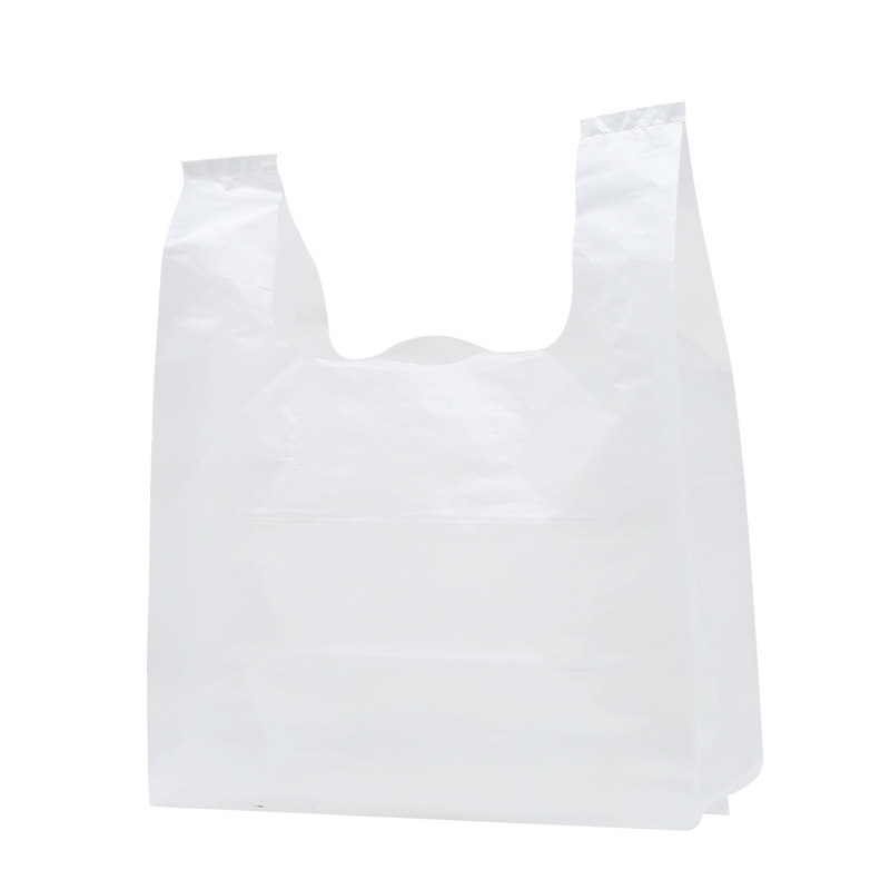 白色食品塑料袋一次性透明袋子外卖打包方便袋大小号背心手提胶袋