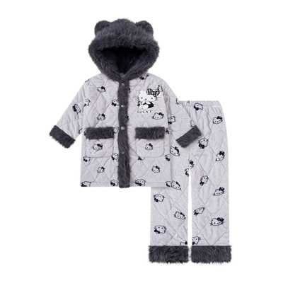 HelloKitty母女三层夹棉冬季睡袍