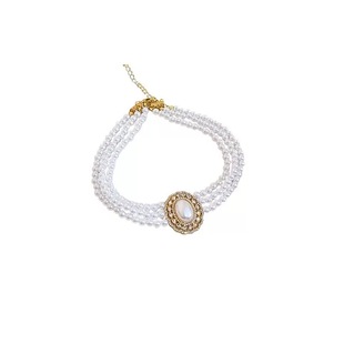 「海蒂·霍顿」vintage法式宫廷高级感轻奢多层珍珠项链/锁骨链女