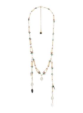 植物造型项链nocturne贝母珍珠