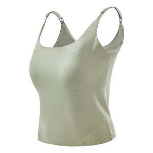 为体贴吊带背心女带胸垫大胸显瘦大码美背内衣内搭夏薄款微胖外穿