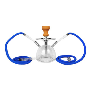 阿拉伯玻璃家用水烟全套餐双管带灯泡泡壶 shisha酒吧KTV大烟雾中