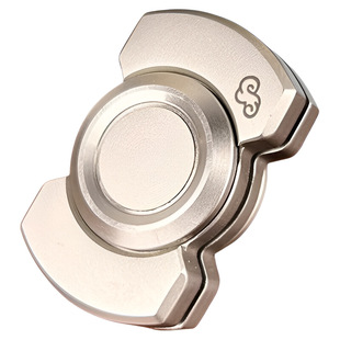 edc解压玩具推牌指尖陀螺不锈钢三合一啪啪币手指减压神器夹合金