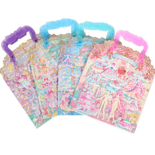 儿童贴纸 公主换装贴画女孩女宝宝换衣服的贴纸泡泡贴大号双层立体3D娃娃装扮贴变装秀幼儿园可爱卡通奖励贴