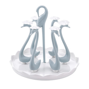 杯架防尘杯架子置物架天鹅沥水旋转玻璃杯架家用放茶杯水杯收纳架