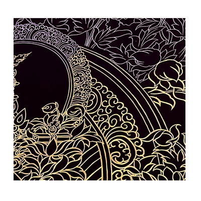 生肖佛本命佛唐卡手绘diy虚空藏菩萨描金减压佛像描摹画唐卡手绘