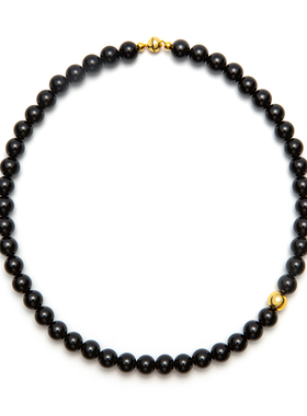 VOGUEWANG纯银黑玛瑙串珠项链