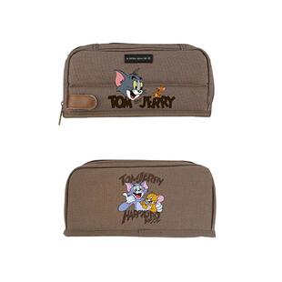 KOKUYO国誉笔袋猫和老鼠DIY图案大容量HACO中学生用可立式文具袋