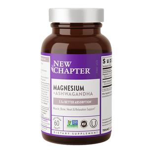 NewChapter新章镁片甘氨酸镁南非醉茄镁补充剂女士情绪双甘氨酸镁