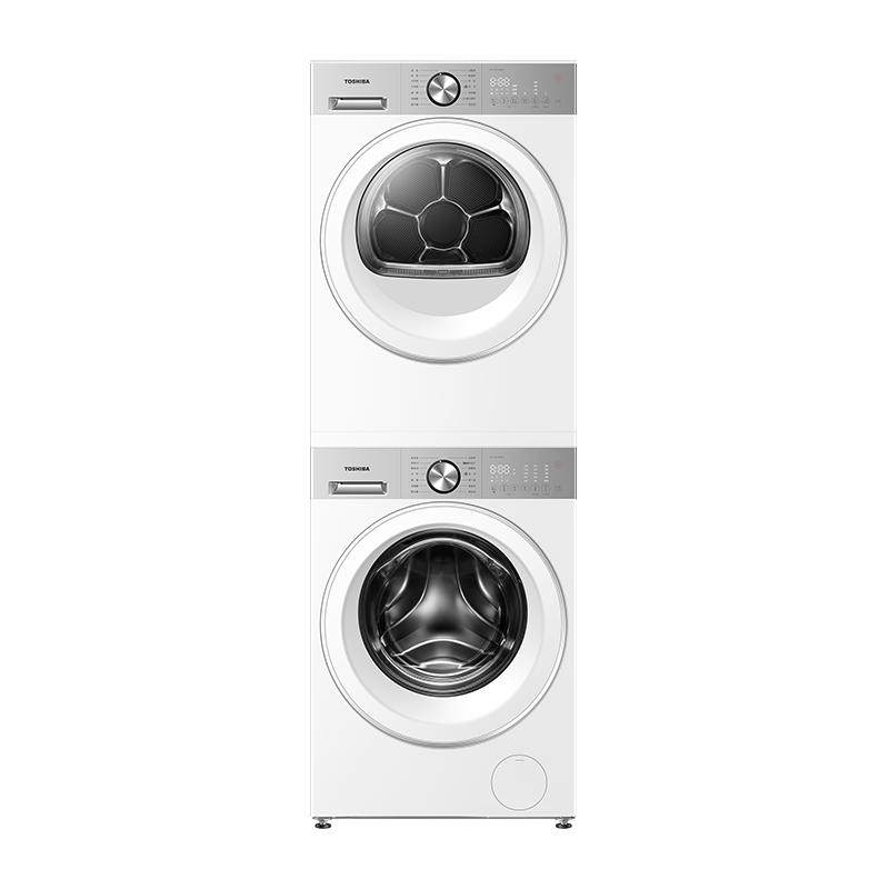 [全民补贴]东芝玉兔2.0Ultra洗烘套装1012KG洗衣机烘干套装组合