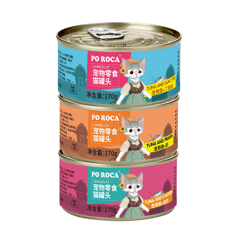 红肉白肉170g*12罐营养猫罐头