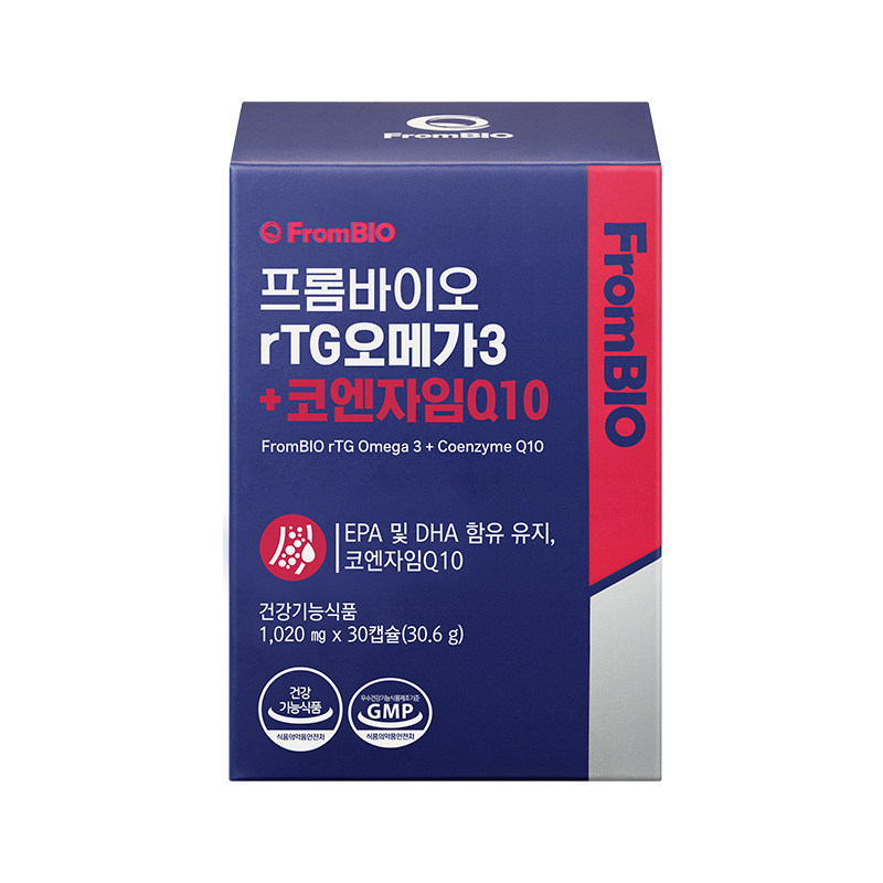 韩国进口Frombio深海鱼油Omega3+辅酶Q10复合胶囊成人呵护心脑眼