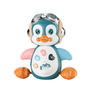 儿童电动企鹅玩具会唱歌跳舞0-1岁益智新生婴儿3抖音乐摇摆小黄鸭