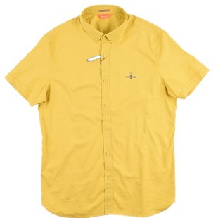 比音勒芬专柜男装正品 夏季棉氨舒适针织休闲短袖衬衫362180445