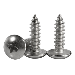 304不锈钢大扁头自攻螺丝钉大圆头蘑菇头大头十字木螺钉M3M4M5M6