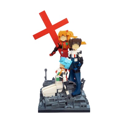 SETbricks积木游戏影视周边Evangelion Pilots Diorama玩具