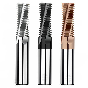 美制UNC全牙钨钢螺纹铣刀UNF1/4 5/16 7/16 3/8 1/2不锈钢铣牙刀