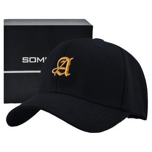 弹性后封口全封闭反戴棒球帽男光头帽子春秋休闲时尚潮嘻哈鸭舌帽