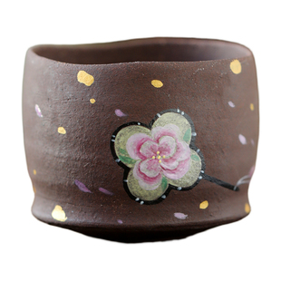 觅己紫泥手绘桃花茶杯主人杯高端个人专用单杯手工紫砂杯喝茶杯