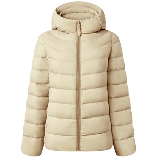 坦博尔轻薄羽绒服女款冬季短款时尚连帽休闲修身运动户外好看外套