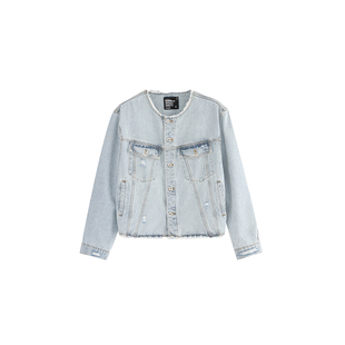 roaringwild a arch咆哮野兽圆领户外美式国潮女牛仔夹克外套男款