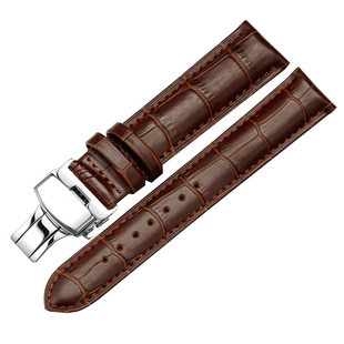 适配sea-gull海鸥手表带男士女士表带代用国民接口精钢真皮皮表带