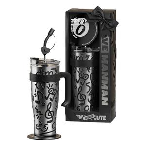 zippo巨无霸不锈钢保温杯女生水杯大号保冷大容量带吸管冰霸杯子