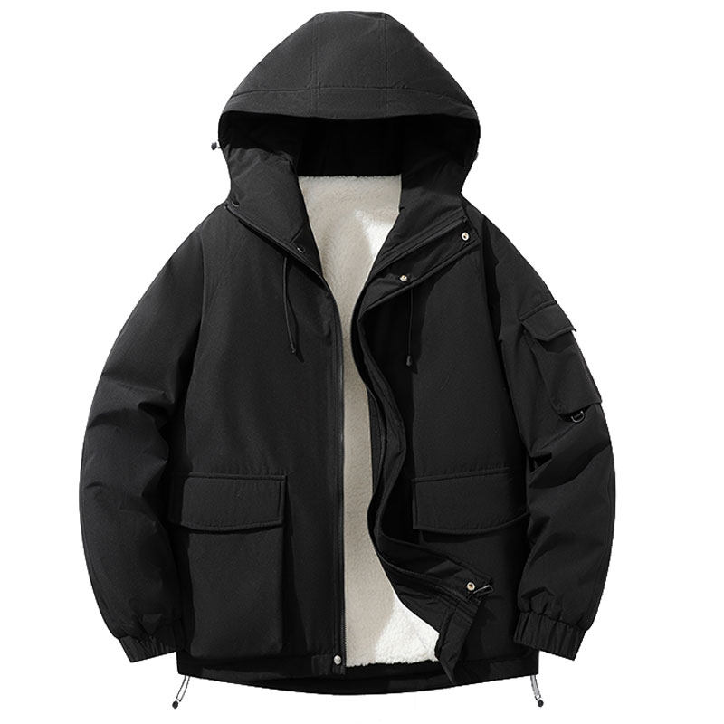 大码棉衣加绒加肥外套保暖防寒服