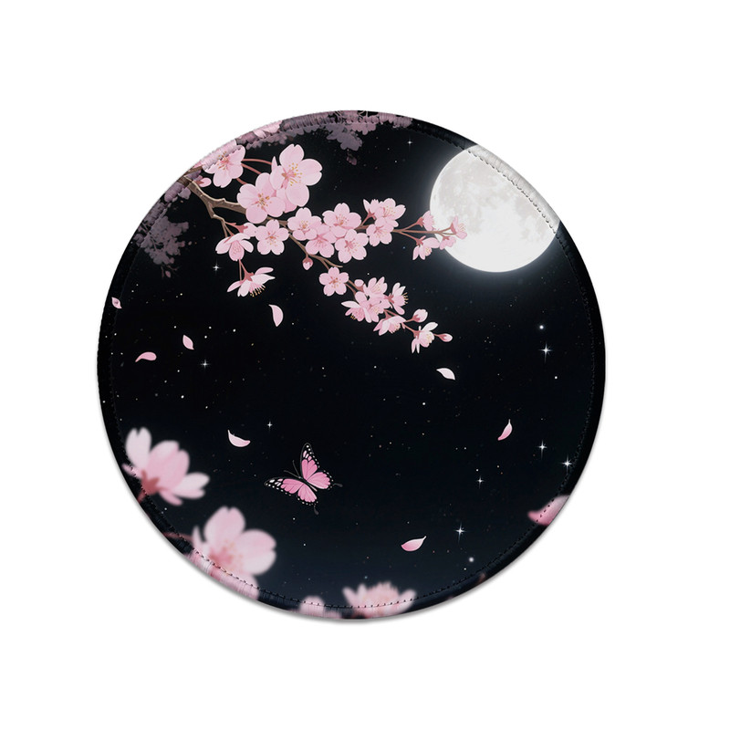 ZO暗夜星空樱粉蝴蝶防滑鼠标垫