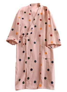 女士纯棉和服睡袍家居服睡衣睡裙