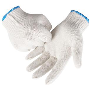 洁盾 线手套纱手套加厚搬运白手套棉纱线手套修车手套劳保手套