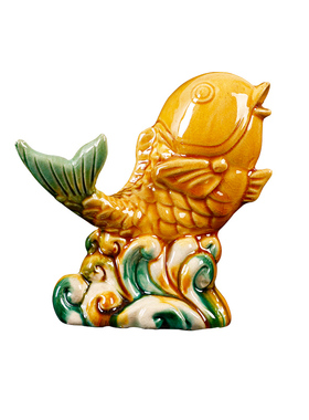 2026新年礼物陶瓷锦鲤摆件鱼跃龙