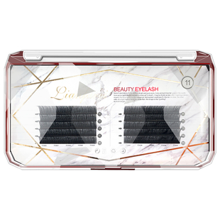 国风山神花睫毛嫁接3D6D中式山茶花L型LC翘1mm狐系花神美睫店专用