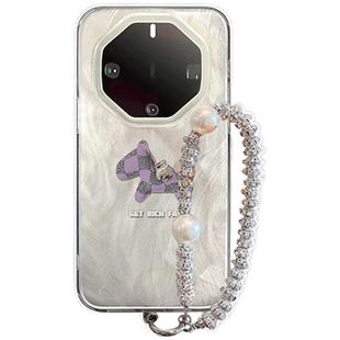 适用华为mate60RS非凡大师手机壳奢华女款网红紫色小马链条羽纱70rs保时捷保护套全包防摔创意高级感新款50潮