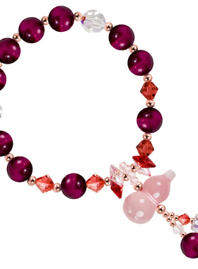 酒色赋虎眼石水晶手串S925银饰品单层佛珠手链女优雅复古手镯串珠