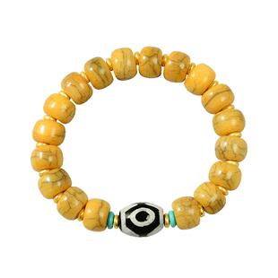 藏村民族风藏式牛骨手串男女通用款松石天珠搭配手链传统挂件佩饰