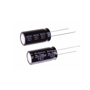 Rubycon 进口铝电解电容 25v2200uf 12.5*25 日本红宝石YXJ 105度