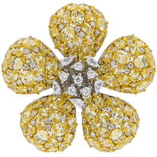 LAMUANA南法黄花戒指高级轻奢感珠宝戒指S925银花朵送礼物87012