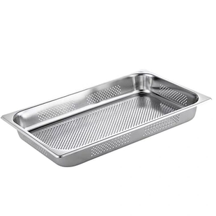 长方形不锈钢冲孔份数盆方型过滤漏盆带孔深沥水菜盆食物餐盆商用