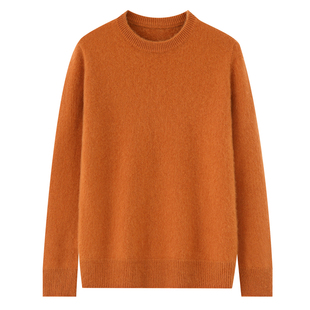 恒源祥冬季新款100%山羊绒杉半高领加厚打底针织男生高档毛衣羊毛