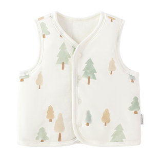 babylove婴儿马甲秋冬夹棉加厚保暖背心外穿宝宝马夹坎肩层林尽染